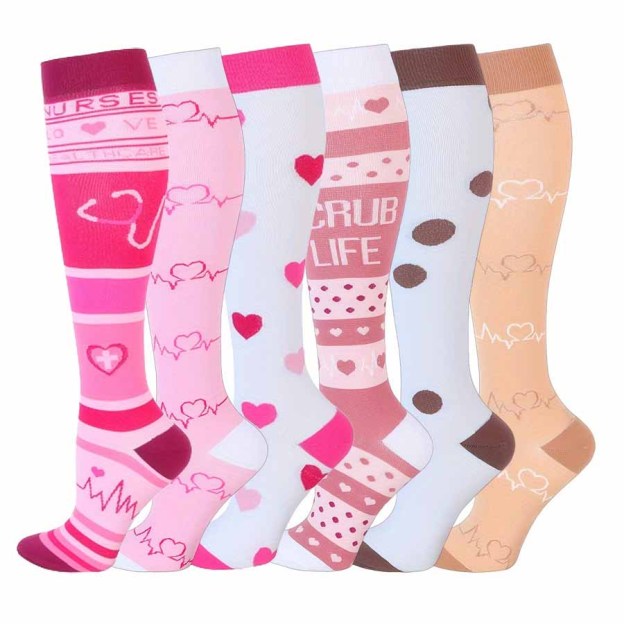 Vinous Compression Elastic Zipper Stockings