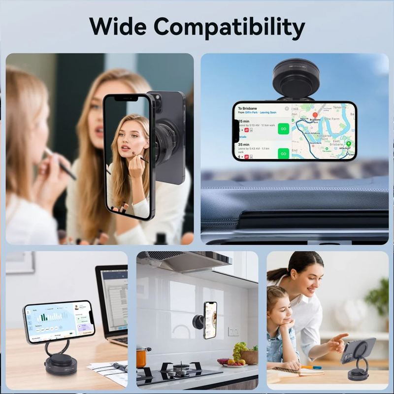Mechrig Magsafe Suction Cup Magnetic 360° Rotation Ultra Stable Phone Holder