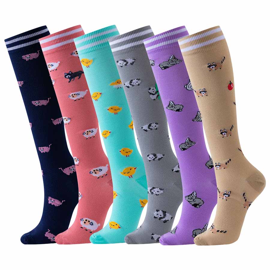 Vinous Compression Elastic Zipper Stockings