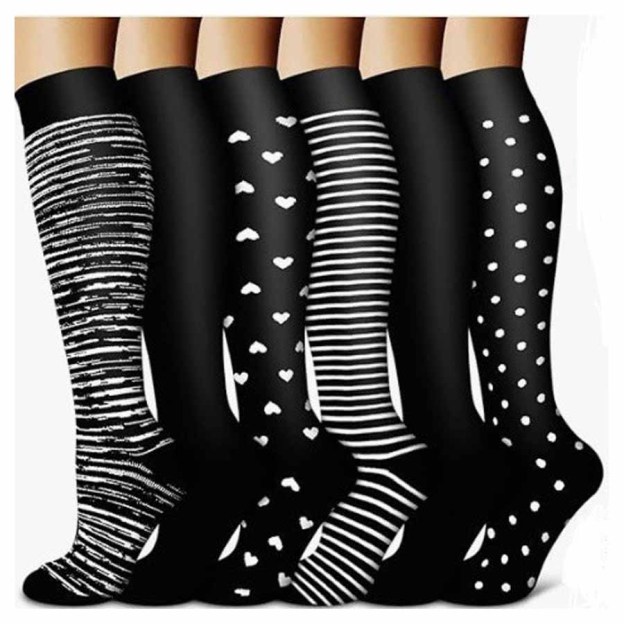 Vinous Compression Elastic Zipper Stockings