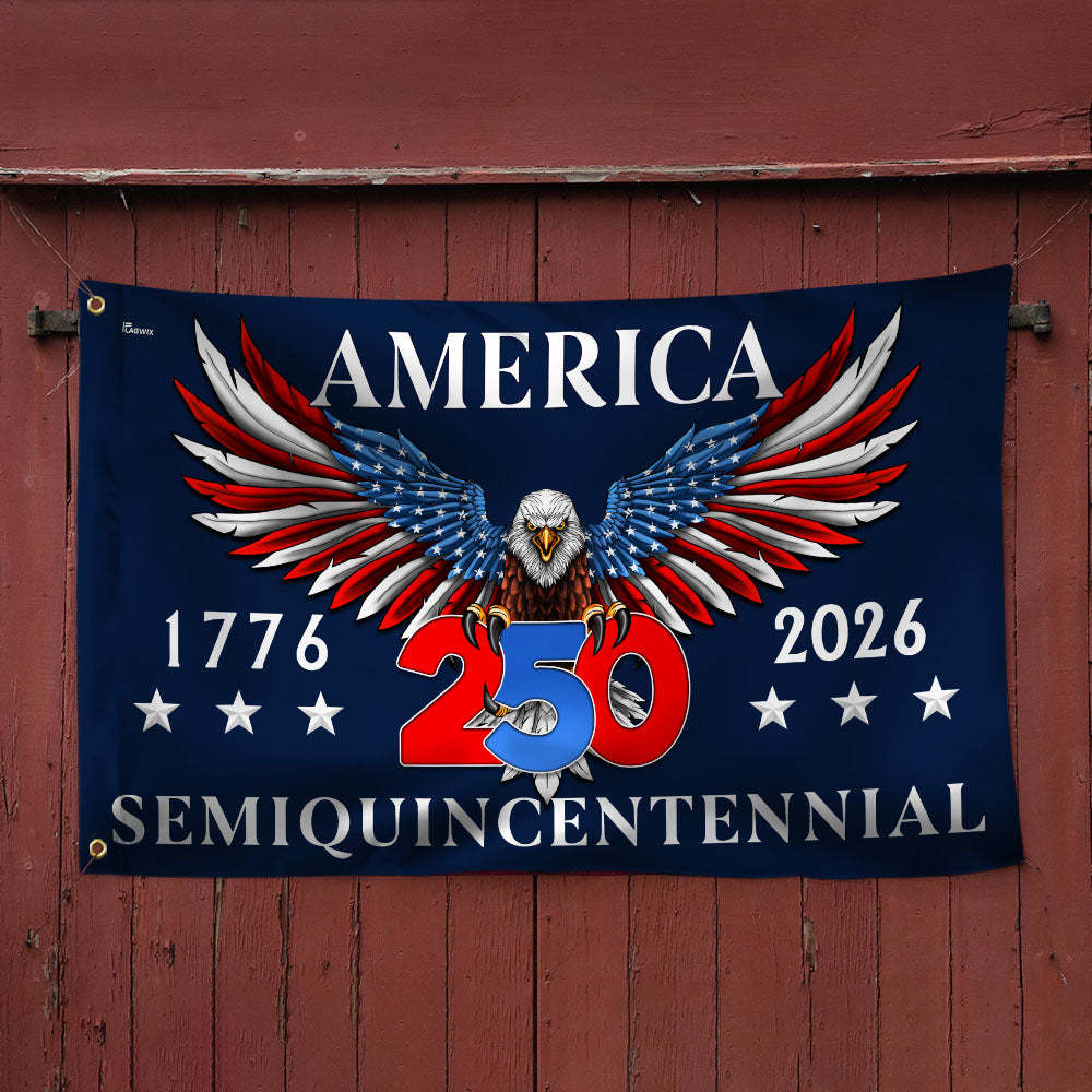 Flagwix American Flag - America 250th Anniversary Semiquincentennial Eagle Grommet Flag