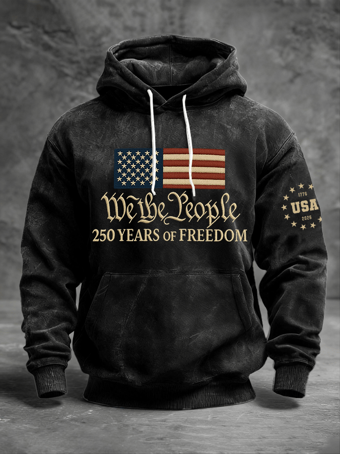 Men's Casual Long-Sleeved Hooded Sweatshirt