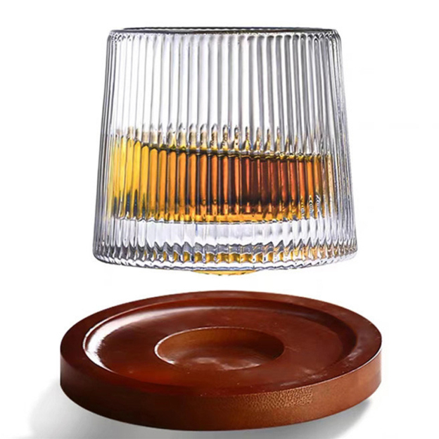 Spinning Tumbler Crystal Glass-bar Wine Whiskey Beer Glass