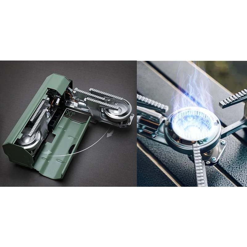 Foldable Camping Butane Stove with Storage Bag suitable for Picnic, Backpacking Hiking, Adventure, Home Travel, Outdoor Patio, RV Trip