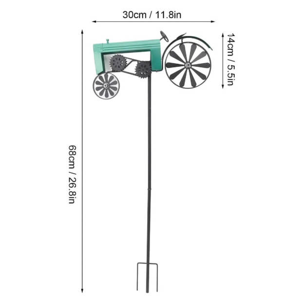 Classic Tractor Garden Wind Spinner