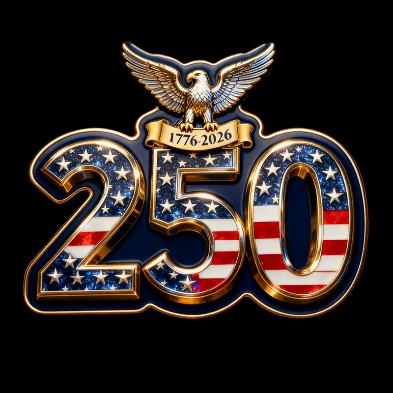 us 250th Anniversary Commemorative Brooch