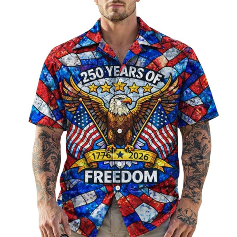 USA 250 Anniversary Eagle 1776-2026 Hawaii Shirt