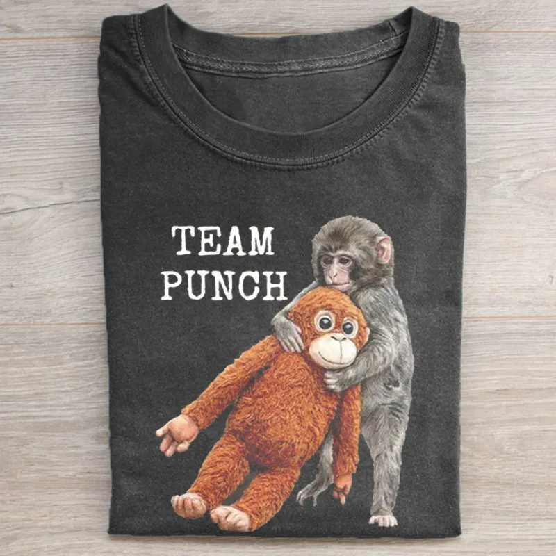 Baby Monkey Punch Drinking Iced Coffee T-shirt