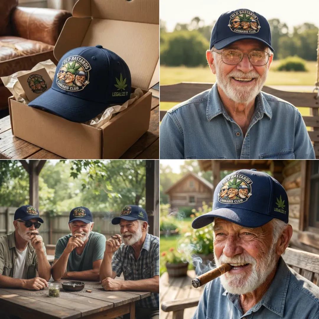 🏆Flash Sale 60% OFF - 🌿Old Bastards Cannabis Club Cap Set😎