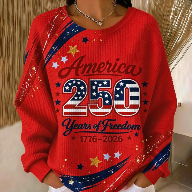 Women's 250th Anniversary Patchwork Casual Sweatshirt