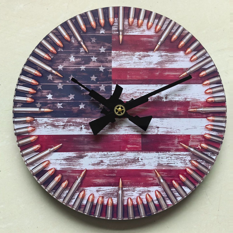 Hot Sale 60% OFF🔥Handmade Patriotic American Flag Clock🎁