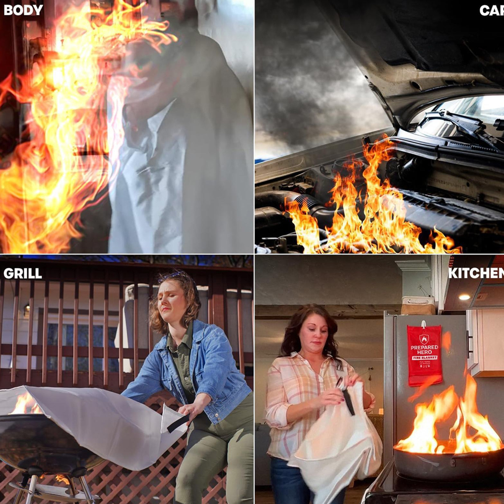 Rapidly Extinguish Small Fires, No Mess - Introducing Our Easy-to-Use Fire Blanket!