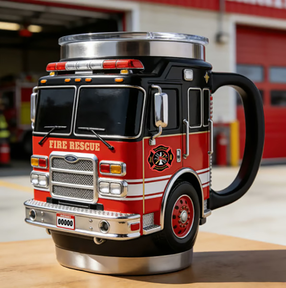 🚒🥤Fire Rescue Art-Mug - FortheBravest Among Us