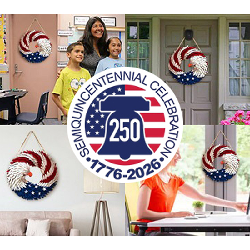 Don't Miss Out! Celebrate America's 250 Years of Service and Heritage with the Limited-Edition Eagle Wreath!