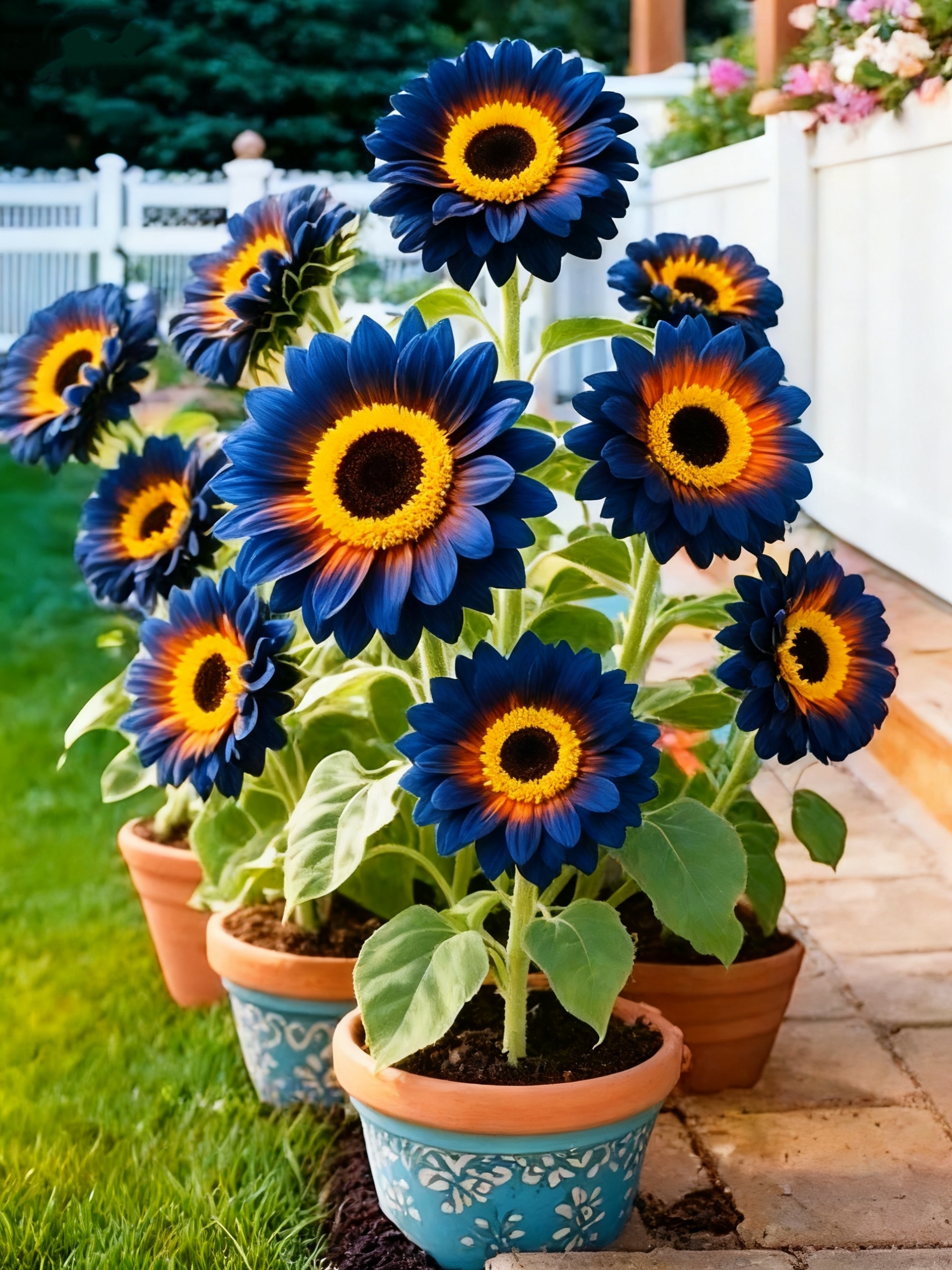 🌌🔥 Blue Flame Sunflower Seeds – The Rarest Sunflower You'll Ever Grow! 🌻