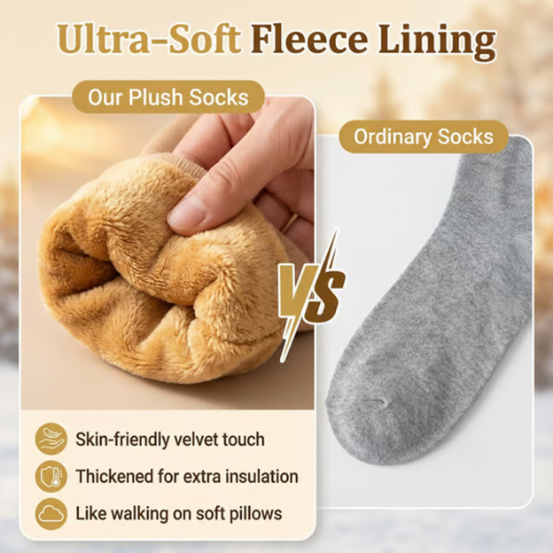 🔥Super Plush Thermal Socks Fleece-Lined Deep Comfort