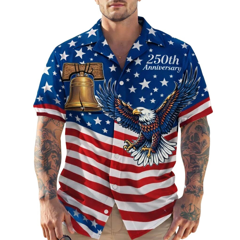 USA 250 Anniversary Eagle 1776-2026 Hawaii Shirt
