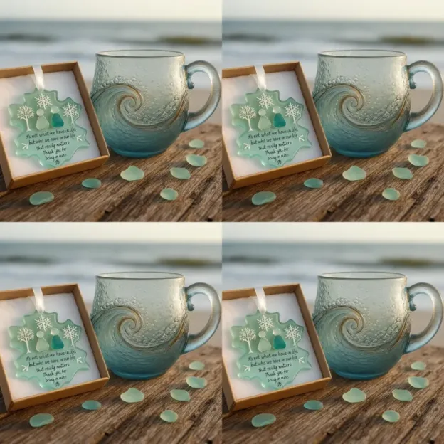 🎄Christmas Best Gifts🔥 Unique Handcrafted Sea Glass Ocean Wave Mug🎁Bring the Calm of the Ocean to Your Morning
