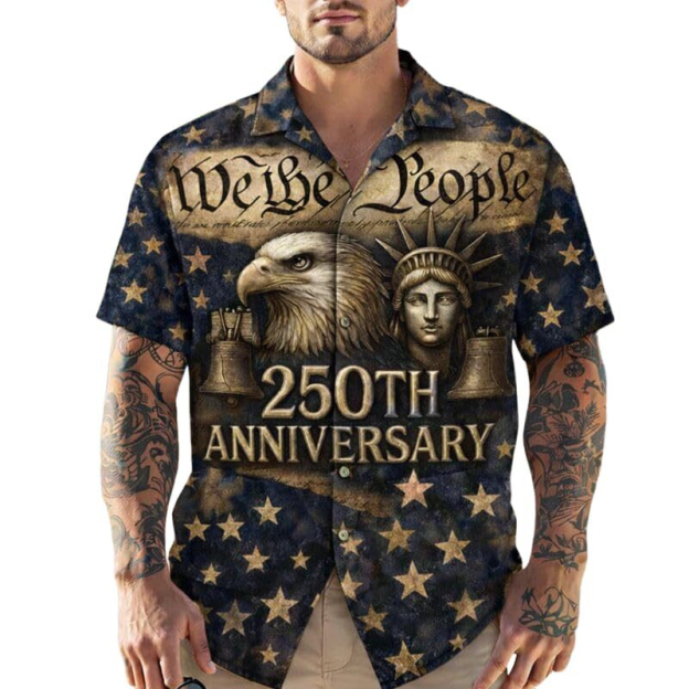 USA 250 Anniversary Eagle 1776-2026 Hawaii Shirt