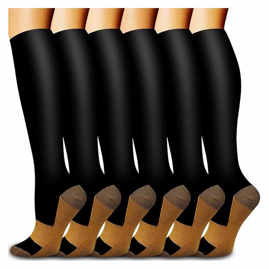 Vinous Compression Elastic Zipper Stockings
