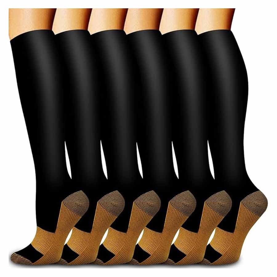 Vinous Compression Elastic Zipper Stockings