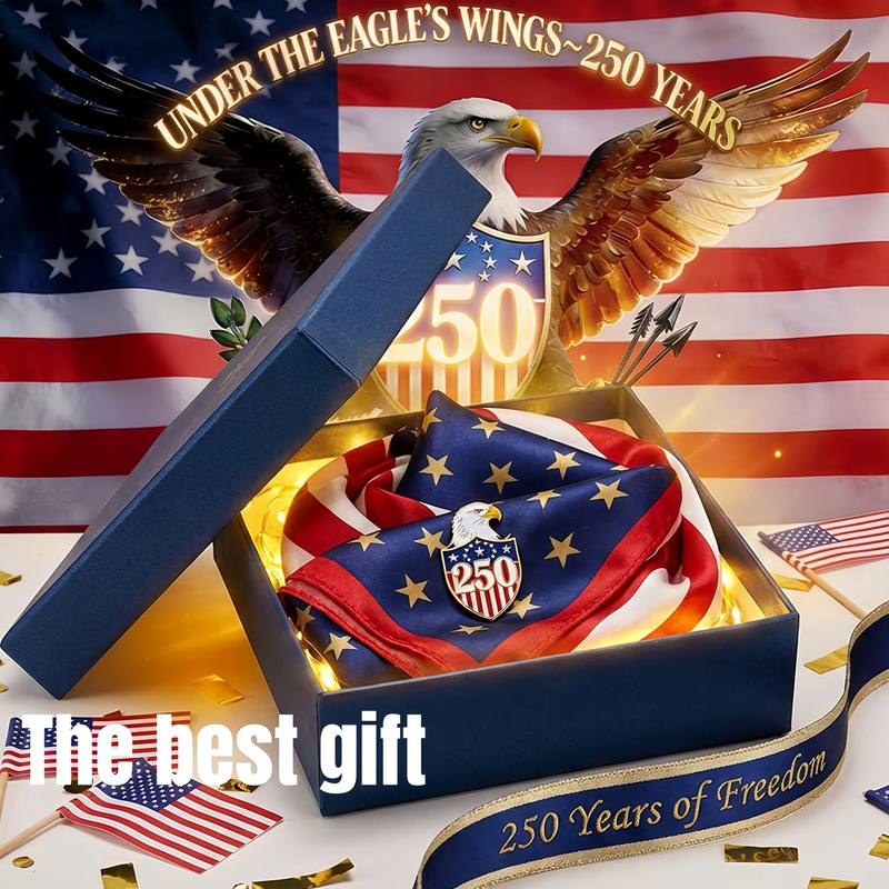 250th Anniversary USA Flag, 1776-2026 Commemorative America Flag 250 Years Decor with Patriotic Eagle