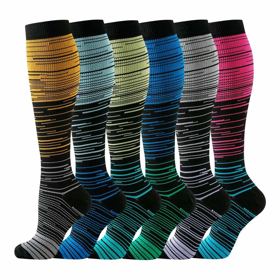 Vinous Compression Elastic Zipper Stockings