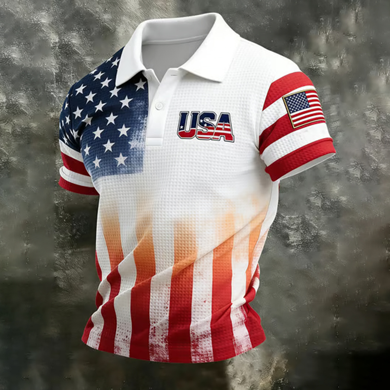 ⚡Men's American 250th Anniversary Casual Short-Sleeve Polo Shirt