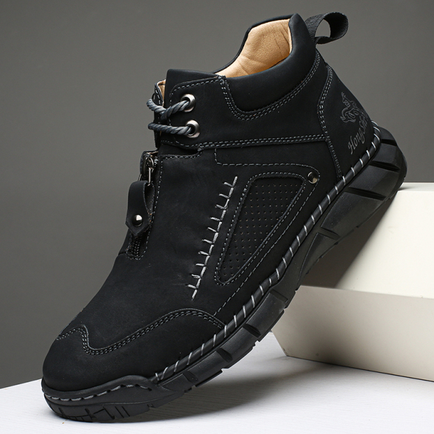 Men's Orthopedic Walking Shoes - Stable Leather Upper | Wide Toe Fit | Healthy Blood Flow | Arch Support Inside | Waterproof | Pressure Relief