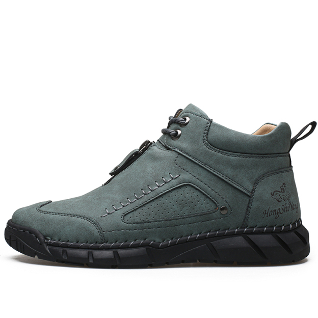 Men's Orthopedic Walking Shoes - Stable Leather Upper | Wide Toe Fit | Healthy Blood Flow | Arch Support Inside | Waterproof | Pressure Relief