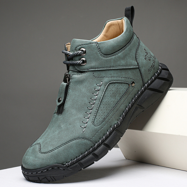 Men's Orthopedic Walking Shoes - Stable Leather Upper | Wide Toe Fit | Healthy Blood Flow | Arch Support Inside | Waterproof | Pressure Relief