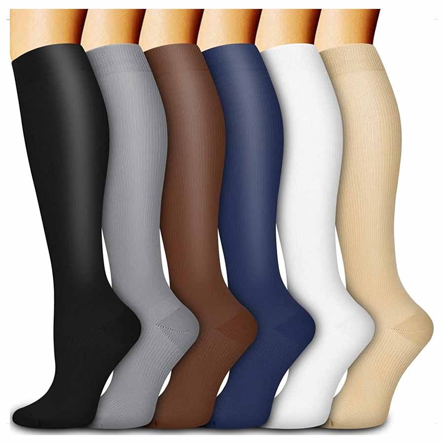 Vinous Compression Elastic Zipper Stockings