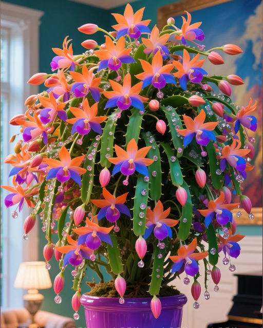 🌸 Mix Colors Schlumbergera Seeds – Easy-Care Blooms in Every Shade, Even in Winter ❄️🌈