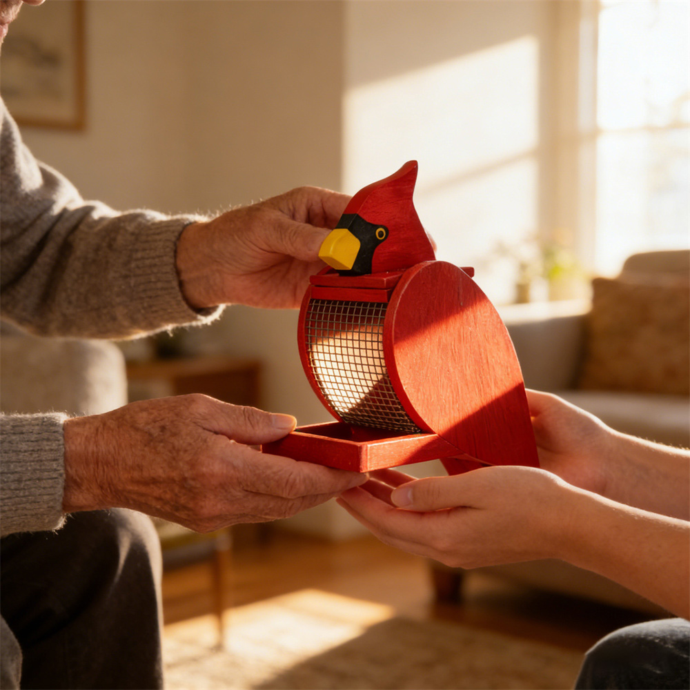 🐦Cardinal Wooden Bird Feeder