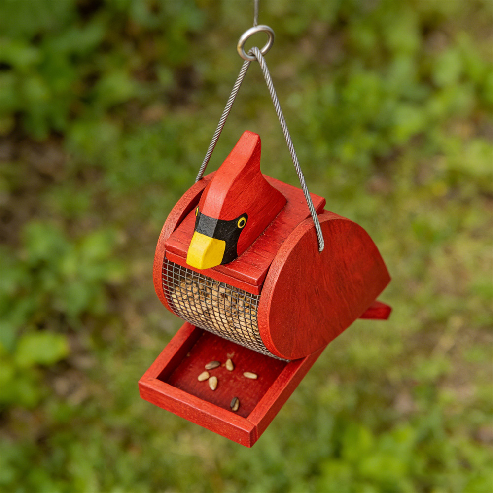 🐦Cardinal Wooden Bird Feeder