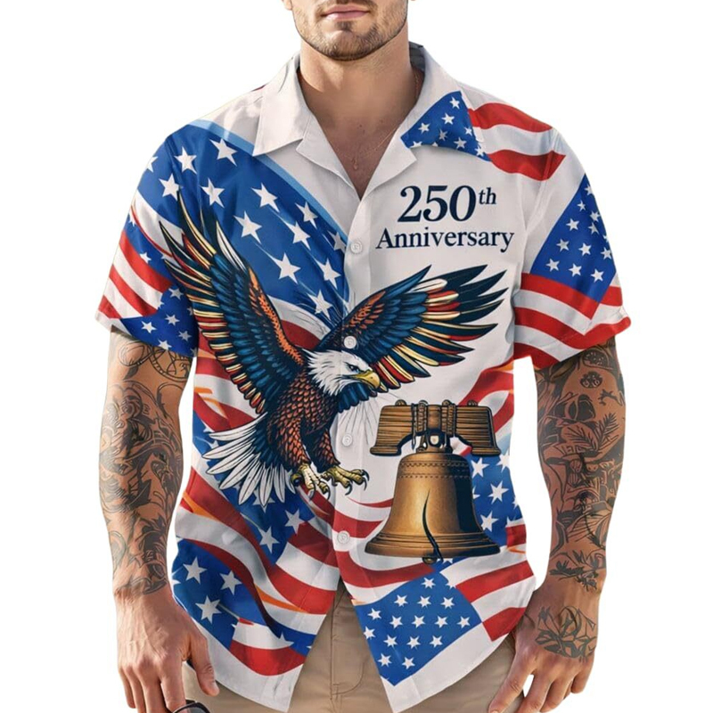 USA 250 Anniversary Eagle 1776-2026 Hawaii Shirt