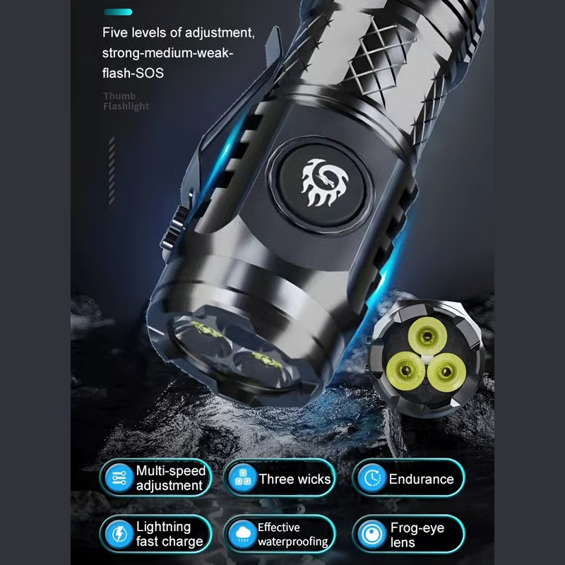 🔥LAST DAY PROMOTION 49% OFF 🔥 - Three-eyed Monster Mini Flash Super Power Flashlight