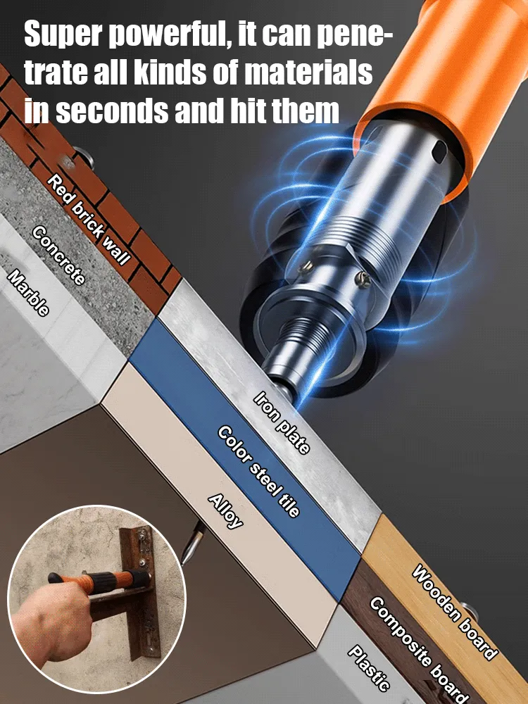 Concrete Nail Gun Kit with 100pcs Nails 5 Speed Adjustable Mini Manual Nail Gun Woodworking Decoration Nailer Gun Nail Gun for Concrete Built-in Air Nailer for Red Brick Walls Concrete Walls