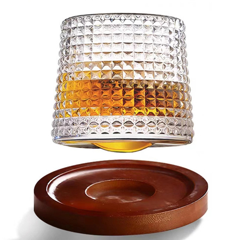 Spinning Tumbler Crystal Glass-bar Wine Whiskey Beer Glass
