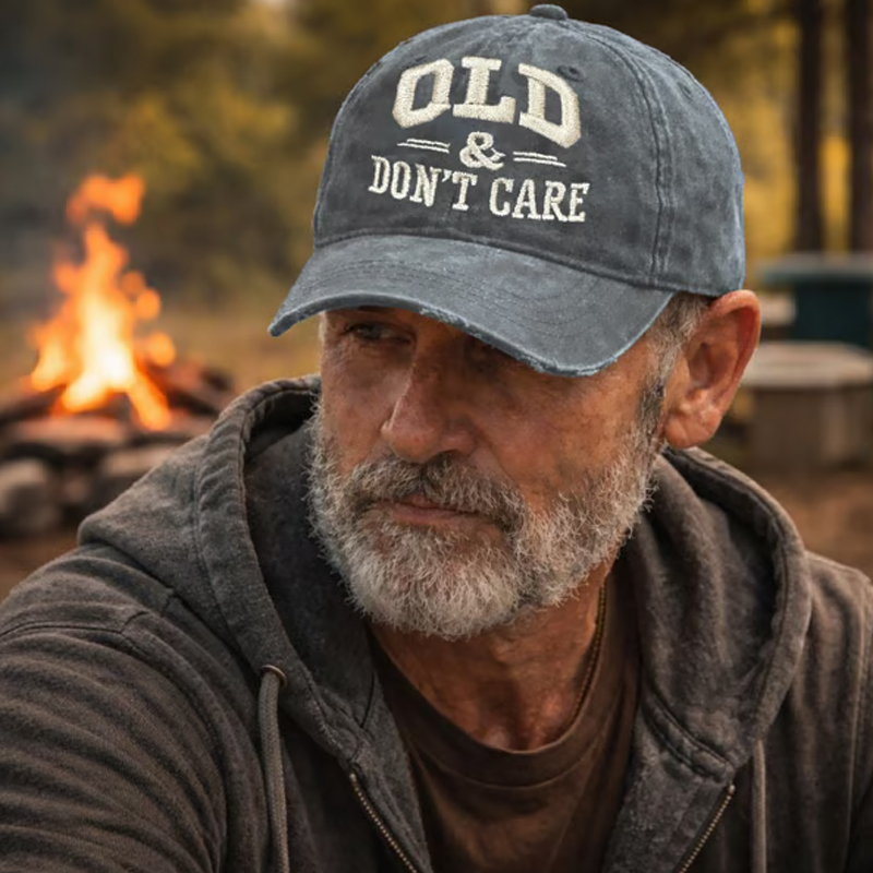 🧢 2026 New Year Hot Sale | Vintage Distressed “OLD & DON’T CARE” Cap