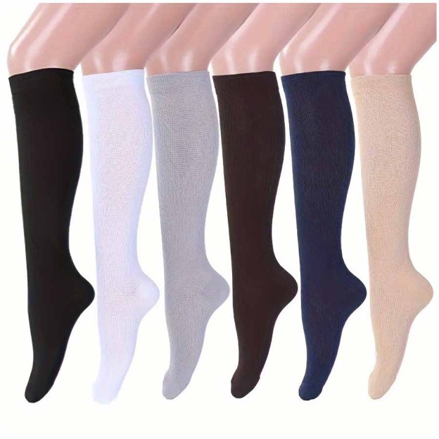 Vinous Compression Elastic Zipper Stockings