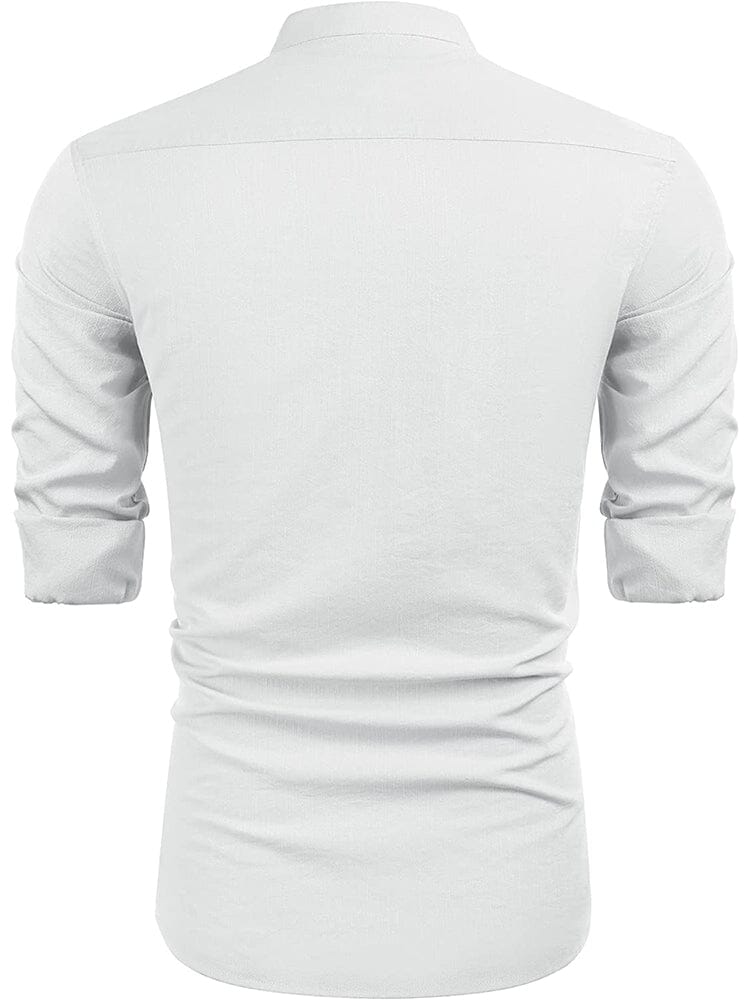 Men's Trendy Embroidered Guayabera Linen Shirt