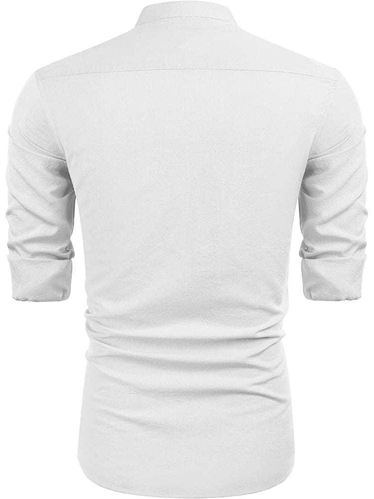 Men's Trendy Embroidered Guayabera Linen Shirt