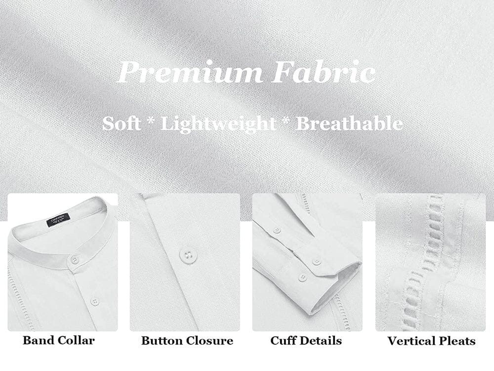 Men's Trendy Embroidered Guayabera Linen Shirt