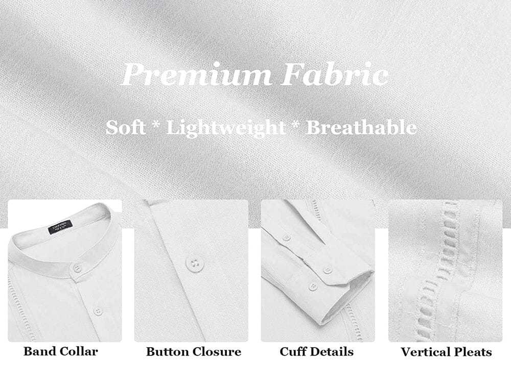 Men's Trendy Embroidered Guayabera Linen Shirt