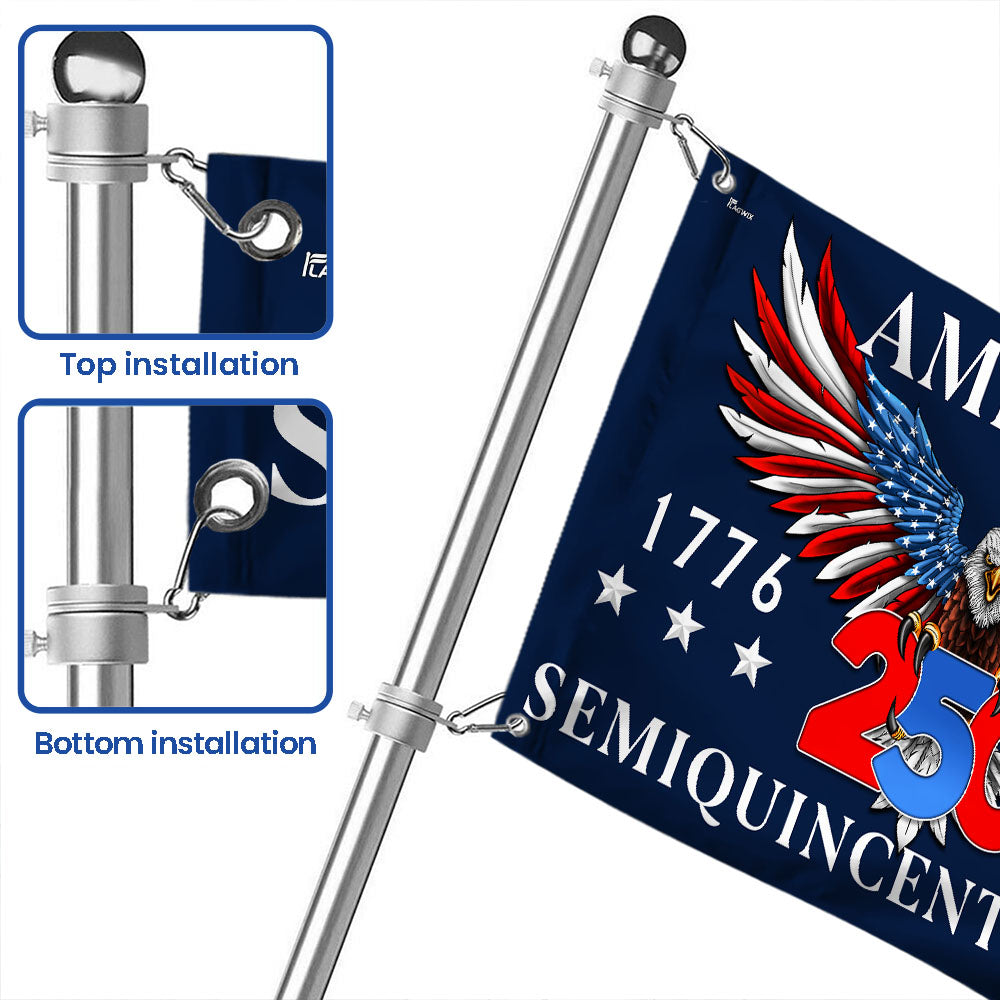 Flagwix American Flag - America 250th Anniversary Semiquincentennial Eagle Grommet Flag