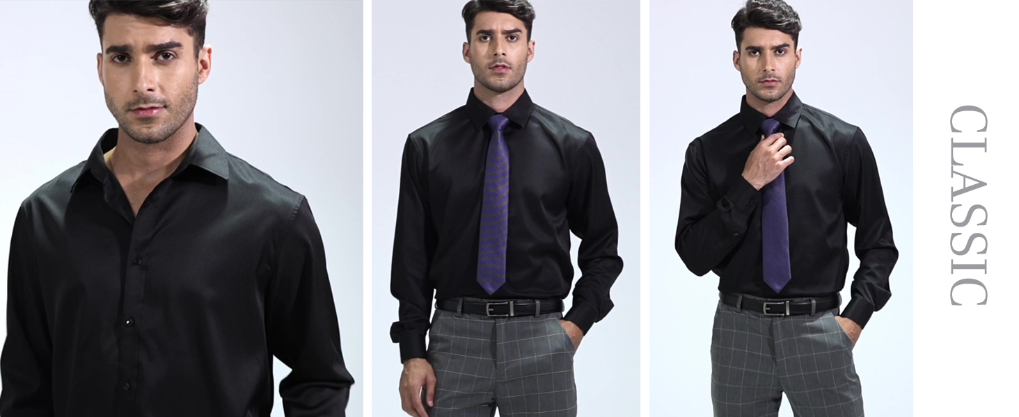 black dress shirt for men
