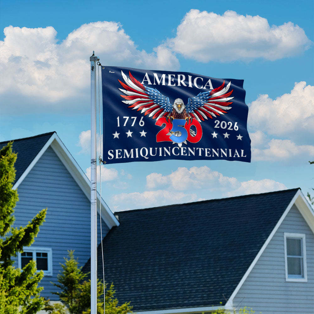 Flagwix American Flag - America 250th Anniversary Semiquincentennial Eagle Grommet Flag