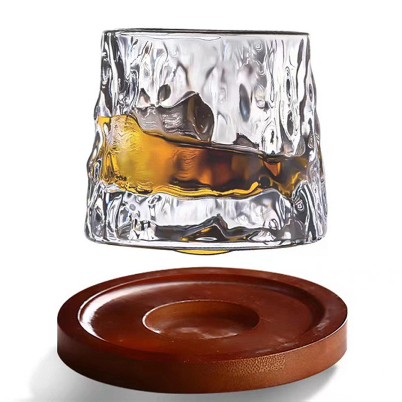 Spinning Tumbler Crystal Glass-bar Wine Whiskey Beer Glass