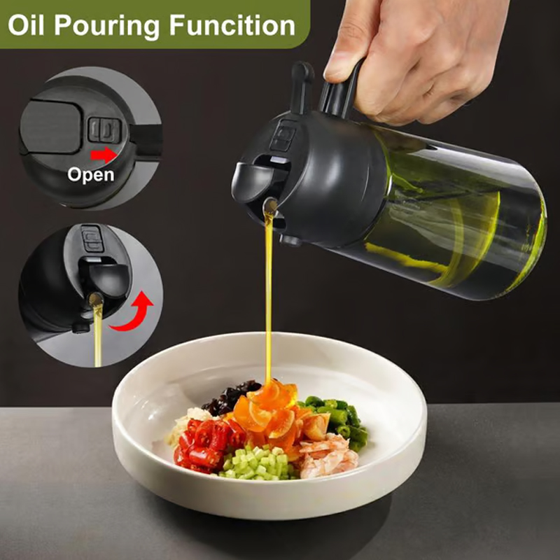 🎁💕2 in 1 Glass Oil Sprayer & Dispenser🔥